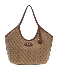 GUESS SAMANTHA Bolso de hombro logotipo de caf&eacute; con leche / marr&oacute;n - Bolsos Mujer - 1