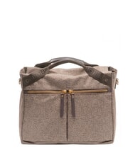 BORBONESE FLEXOS ZIP Bolso de mano con correa para el hombro marr&oacute;n oscuro/natural - Bolsos Mujer - 1