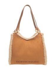 BORBONESE SUEDE LOGO Bolso de compras de hombro cuero - Bolsos Mujer - 1