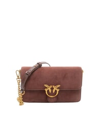 PINKO LOVE ONE SLOUCHY Minibolso de hombro, de piel. Borgo&ntilde;a-oro antiguo - Bolsos Mujer - 1