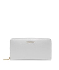 COCCINELLE METALLIC SOFT Cartera de piel texturizada con cremallera nieve - Carteras Mujer - 1