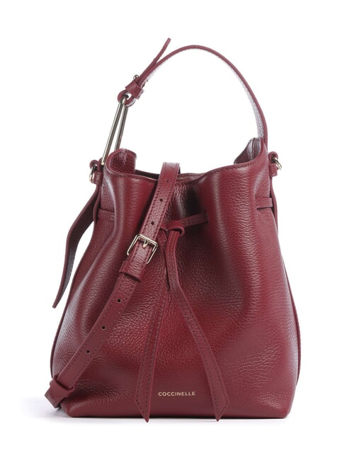 COCCINELLE MALORY Minibolso tipo cubo con correa para el hombro grosella - Bolsos Mujer