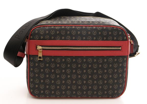 POLLINI Tapiro Bolso de hombro laca negra - Bolsos Mujer