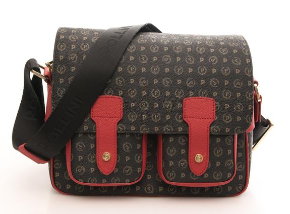 POLLINI Tapiro Bolso de hombro laca negra - Bolsos Mujer