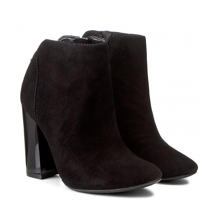 Guess Botines Luana, En Gamuza Negro - ¡Compra A Precios De Outlet!