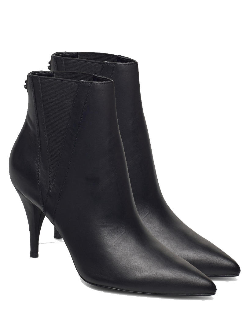 Guess Rashel Botines Altos De Piel Negro - ¡Compra A Precios De Outlet!