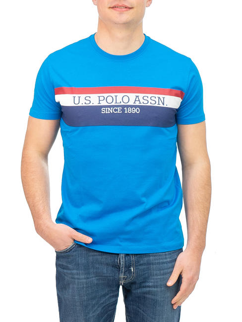 U.S. POLO ASSN.  Camiseta con logo Azul claro / Azul claro - camiseta