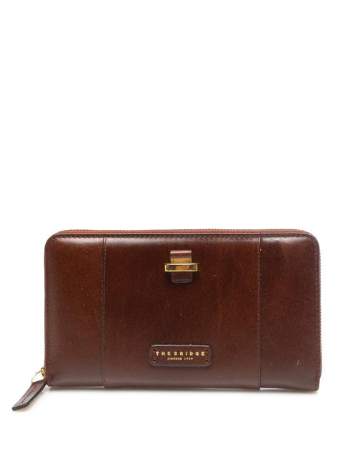 THE BRIDGE VIGNA  Cartera de piel con cremallera BROWN - Carteras Mujer