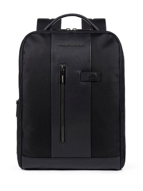 PIQUADRO BRIEF 2 mochila para portátil y soporte para ipad en tejido reciclado negro - Mochilas para portátil