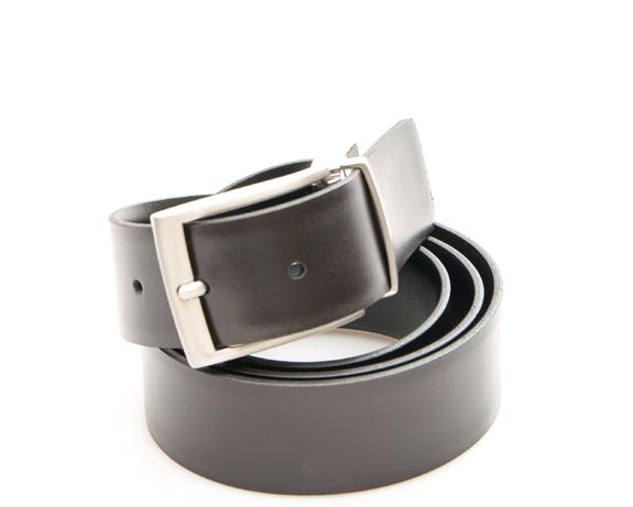 Cinturon De piel, reversible y ajustable NEGRO - Cinturones