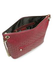 POLLINI Embossed Heritage Bolso de hombro, con bandolera y llavero Burdeos - Bolsos Mujer - 5