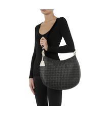 POLLINI Heritage Classic Bolso de hombro, con detalles de piel Negro / marfil - Bolsos Mujer - 6