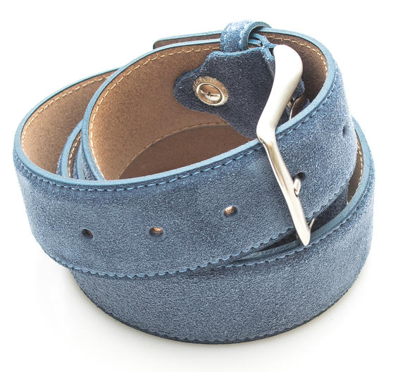 Cinturon CASUAL de piel de gamuza, ajustable scubablue - Cinturones