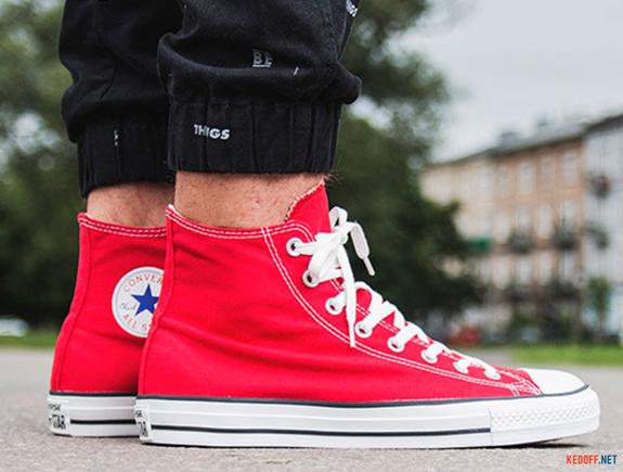 All Star High Top CHUCK TAYLOR, en lona ROJO - Zapatos unisex