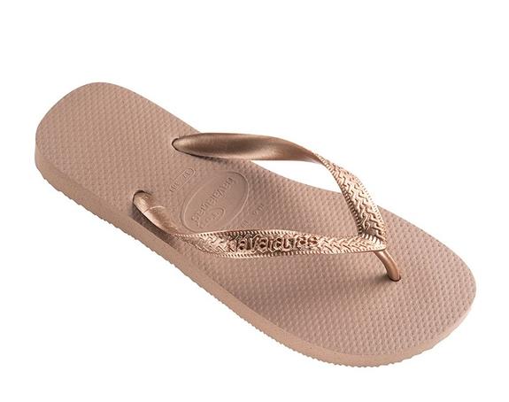 Chanclas TOP TIRAS rosa / oro - Zapatos Mujer