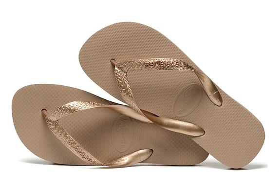Chanclas TOP TIRAS rosa / oro - Zapatos Mujer