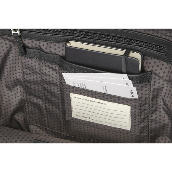 Mochila MOLESKINE CUERO CL&Aacute;SICO, soporte para PC 15 " negro - Mochilas para port&aacute;til