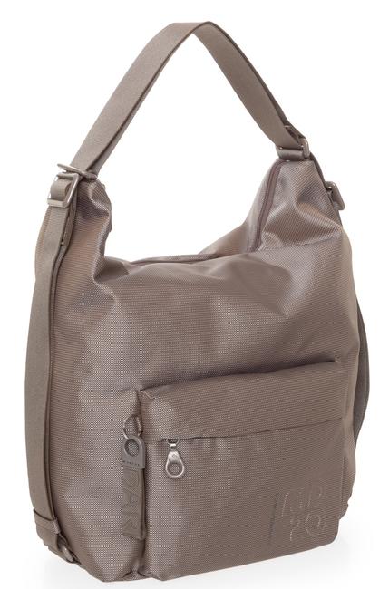 MD20 Bolso saco transformable en mochila gris pardo - Bolsos Mujer