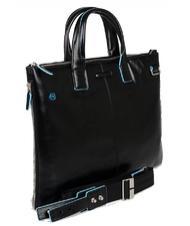 PIQUADRO Carpeta CUADRADO AZUL, soporte para PC de 15.6 ", expandible - Maletines de Trabajo