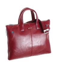 PIQUADRO Carpeta CUADRADO AZUL, soporte para PC de 15.6 ", expandible ROJO - Maletines de Trabajo - 3