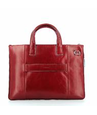 PIQUADRO Carpeta CUADRADO AZUL, soporte para PC de 15.6 ", expandible ROJO - Maletines de Trabajo - 5