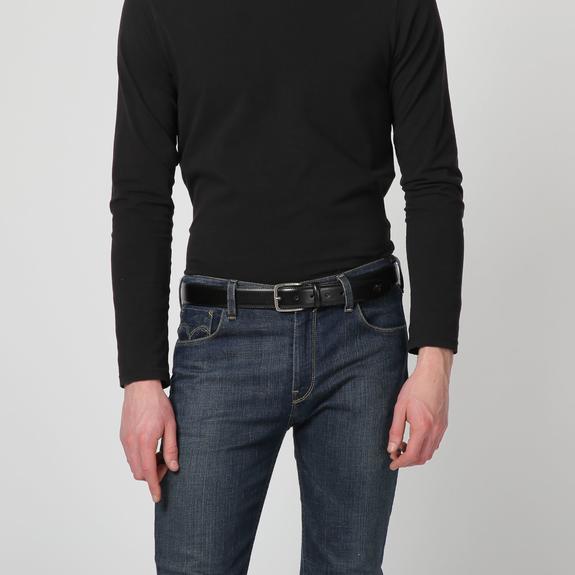 Cintur&oacute;n  Classic De piel, ajustable a medida NEGRO - Cinturones