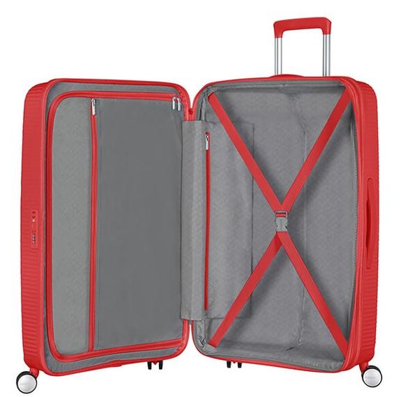 Maletas SOUNDBOX, medida grande, expandible coral rojo - Trolley R&iacute;gidos