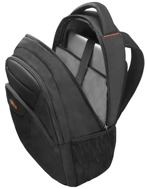 Mochila AT WORK, para tablet y port&aacute;til de 14.1&rdquo; NEGRO / NARANJA - Mochilas para port&aacute;til