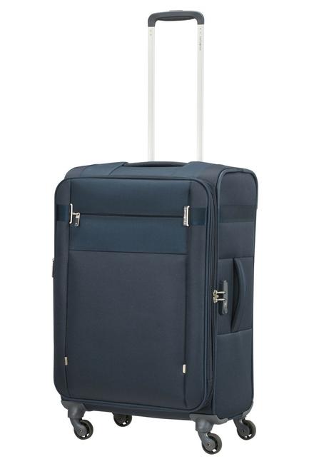 Carro CITYBEAT, equipaje de mano ultraligero, ampliable blu navy - Trolley Semirrígidos
