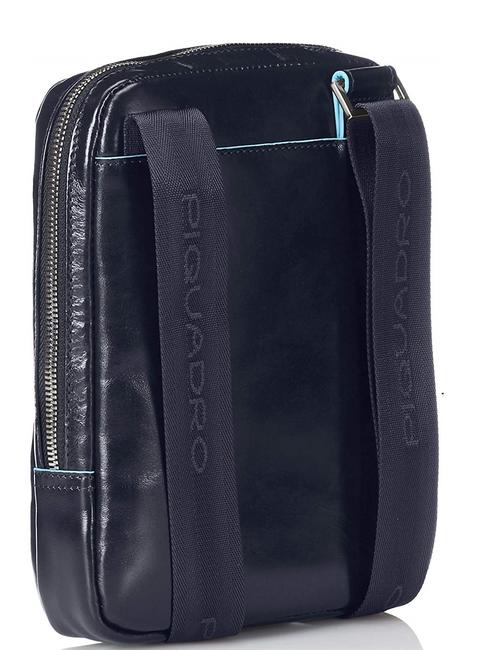 Bolso CUADRADO AZUL, soporte para tableta, en cuero azul - Bandoleras Hombre