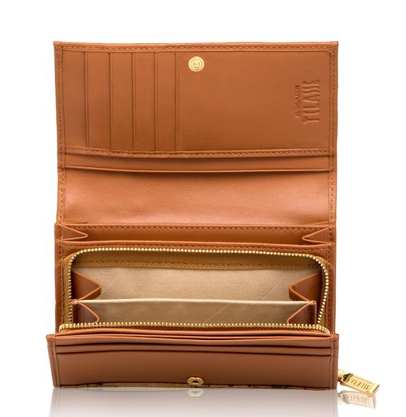 Cartera GEO CLASSIC, con plaqueta con logo NATURAL - Carteras Mujer