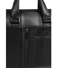 PIQUADRO Carpeta URBAN, soporte para PC de 15,6 ", en cuero negro - Maletines de Trabajo - 7