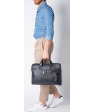 PIQUADRO Carpeta URBAN, soporte para PC de 15,6 ", en cuero negro - Maletines de Trabajo - 9