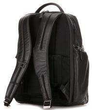 PIQUADRO Mochila URBAN FAST-CHECK, soporte para PC de 15,6 ", en cuero negro - Mochilas para portátil - 6
