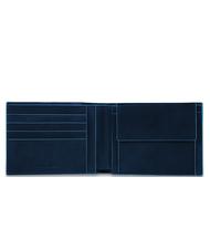 PIQUADRO Cartera CUADRADO AZUL, en cuero, con RFID azul - Carteras Hombre - 2