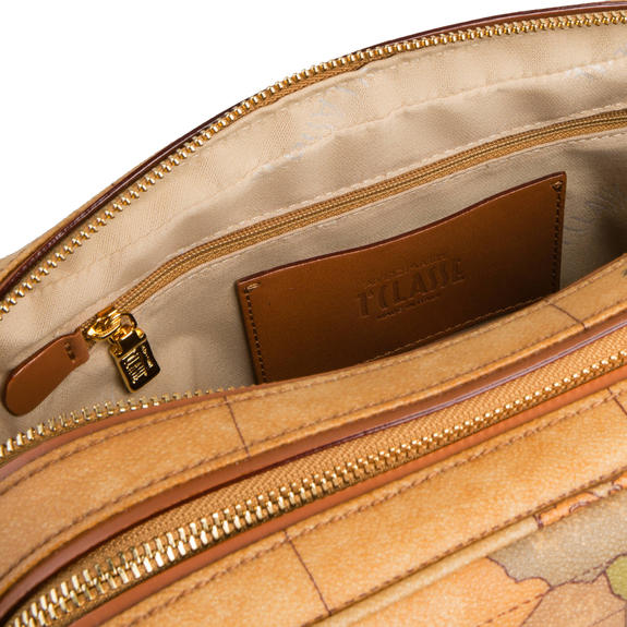 ALVIERO MARTINI 1 ^ CLASE Nuevo Básico Bolso de hombro, estampado Geo Classic NATURAL - Bolsos Mujer