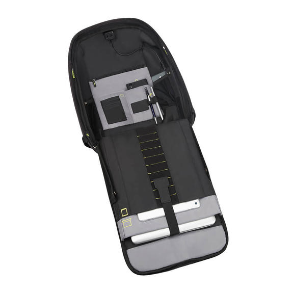 SECURIPAK  SECURIPAK Mochila con sistema antirrobo, para portátil de 15,6" ACERO NEGRO - Mochilas para portátil