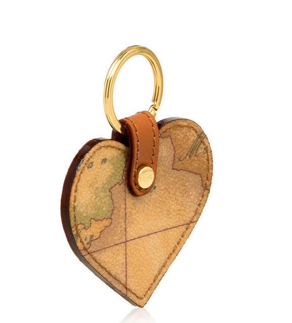 ALVIERO MARTINI 1 ^ CLASS Llavero en forma de corazón, estampado GEO NATURAL - Llaveros