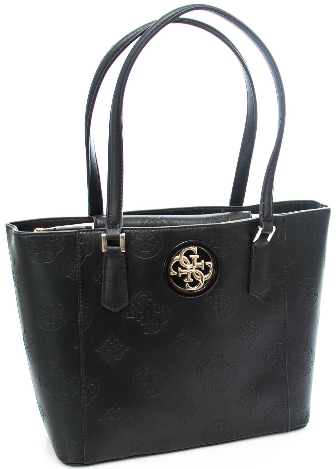 Guess Open Road Tote Bolso Shopper De Hombro Negro A Precios De Outlet!