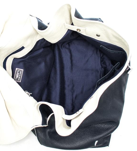 Delacroix Bolso shopper, de piel martillada azul - Bolsos Mujer