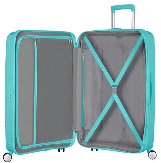 SOUNDBOX SPINNER Carro mediano, expandible AZUL PISCINA - Trolley R&iacute;gidos
