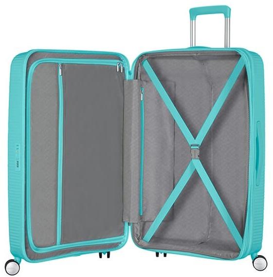 Maletas SOUNDBOX, medida grande, expandible AZUL PISCINA - Trolley R&iacute;gidos