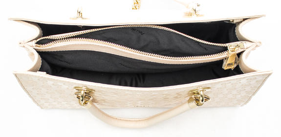 Embossed Heritage Bolso de mano, con bandolera, de charol desnudo - Bolsos Mujer