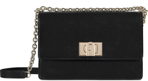 1927 Pequeño Bandolera de cuero negro - Bolsos Mujer