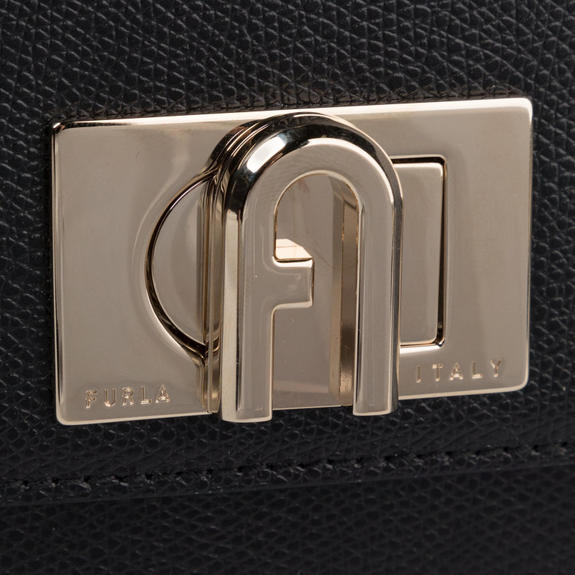 1927 Pequeño Bandolera de cuero negro - Bolsos Mujer