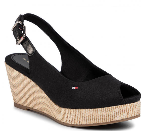 TOMMY HILFIGHER Elba Sandalias de cu&ntilde;a NEGRO - Zapatos Mujer