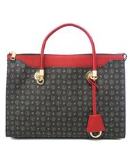 POLLINI Heritage Classic Bolso shopper de mano, con bandolera laca negra - Bolsos Mujer - 2