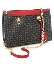 POLLINI Heritage Classic Bolso shopper de mano, con bandolera laca negra - Bolsos Mujer - 3