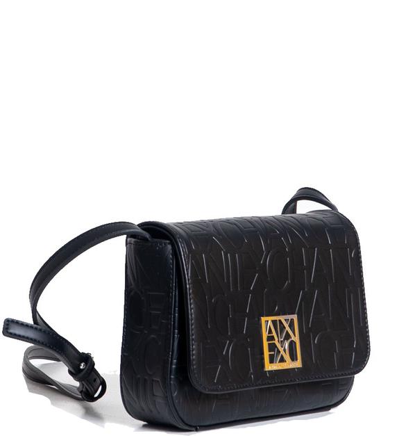 LOGO EMBOSSED Bolso bandolera, logo estampado negro - Bolsos Mujer