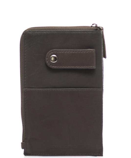  LION HEART Tarjetero de piel carb&oacute;n - Carteras Hombre